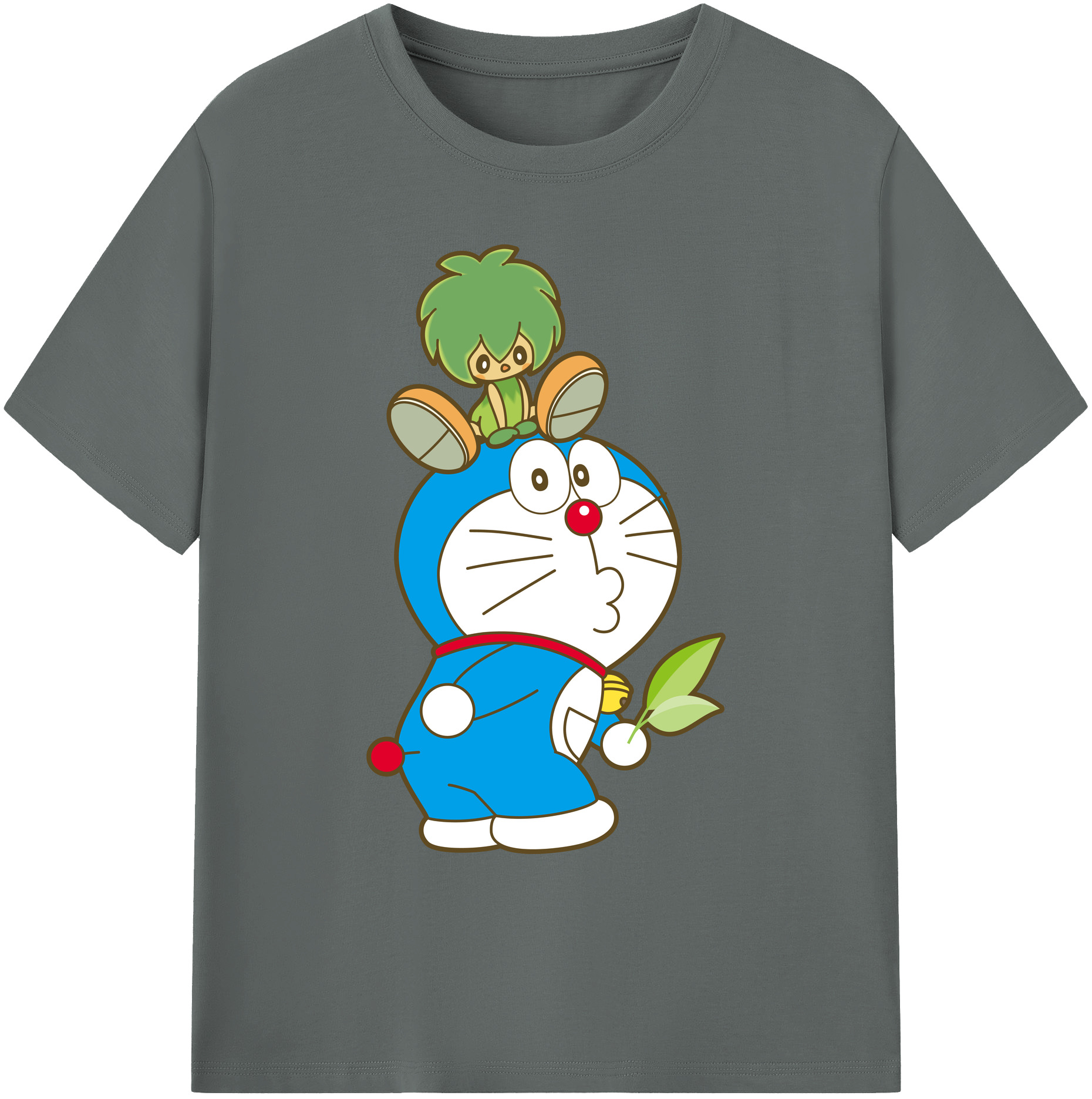 （画像用） ドラえもん Doraemon 綿100％ メンズ半袖Tシャツ｜肌触りやわらか＆通気性